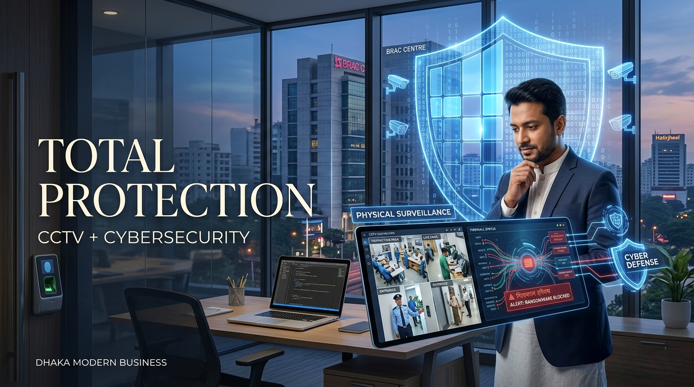 Total Protection: Why Modern Businesses Need Combined CCTV and Cybersecurity in Dhaka
